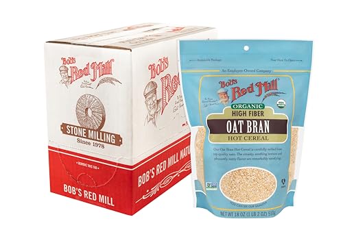 Bob&#39;s Red Mill Organic Oat Bran, 18oz (Pack of 4) - Non GMO, Vegan, Kosher