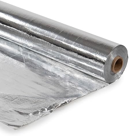 EcoFoil Ultra NT Solid SCIF Radiant Barrier 4&#39; x 125&#39; (500 Square Feet), Non-Perforated SCIF Radiant Barrier Foil for RF Shielding Material to Prevent Electronic Surveillance, EMI, &amp; Other