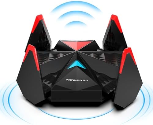 NEWFAST WiFi 6E USB Adapter for Desktop PC U357, AXE5400 Wireless Network Adapter Tri-Band Wireless USB WiFi A-dapter for PC, WiFi Dongle with 4 Antennas Supports Windows 11\/10