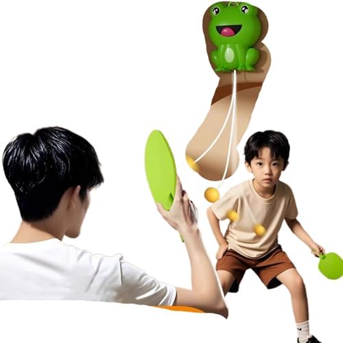 KBBYT Hanging Table Tennis Exercise Machine Neck and Back Massager Home Myopia Prevention Parent Child Exercise Hand Eye Coordination Sensory Integration Exercise Machine Neck and Back Massager Home,O
