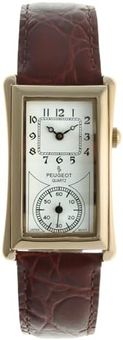 Peugeot Vintage Contoured Doctors Style Watch with Leather Band