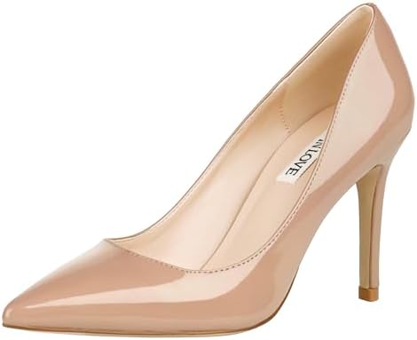 JOY IN LOVE Women&#39;s Pumps Shoes 3.5&#34; High Heels Pointy Toe Stiletto Pumps