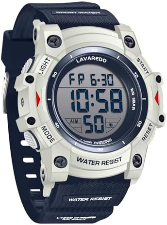 Timever Men&#39;s Digital Watch Sports Outdoor Waterproof Watches for Men with LED Backlight Alarm Stopwatch Mens Watches Digital Chronograph Military Date