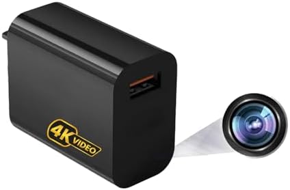 EWAIDI USB Charger Camera - Full HD 4K Mini WiFi Security Camera, Power Outage Standby Recording Mode, Small Micro Wireless Nanny Cam for Home Indoor, Pets Nanny