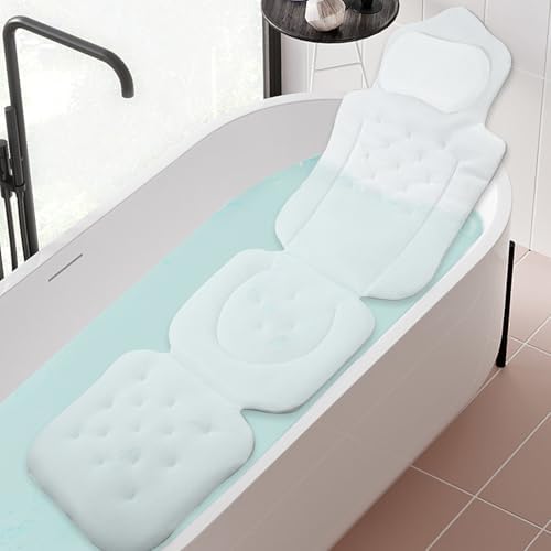 Full Body Bath Pillow for Bathtub, Luxury Bathtub Pillows for Head and Neck Back Support, Bath Pillows for Tub Full Body, Luxury Bath Cushion for Tub, Thick Bathtub Cushion 51&#34; x 16&#34;