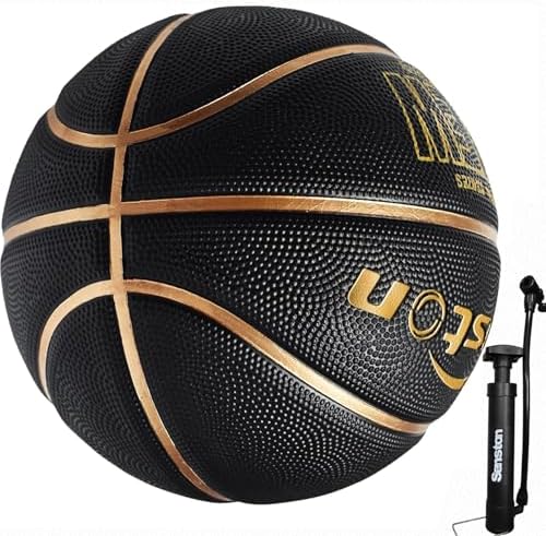 Senston 29.5'' Basketball Outdoor Indoor Rubber Basketball Ball Official Size 7 Basket Ball with Pump