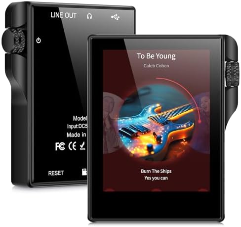 96GB HiFi MP3 Player with Bluetooth 5.3, Lossless DSD DAC FLAC, Portable High Resolution Lossless Digital Audio Music Player, up to 256 GB