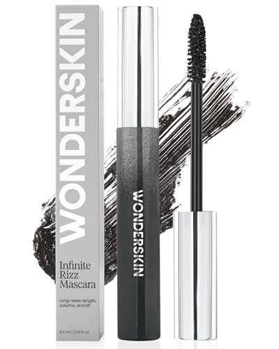 Wonderskin Infinite Rizz Mascara - Black Mascara For Volume And Length, Long-Wear, Smudge-Proof &amp; Water-Resistant Volumizing Lash Makeup (Black)
