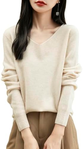 Chanyarn Women's 100% Merino Wool V-neck Sweater 2025 First Line Casual Long Sleeve Seamless Knitted Sweater