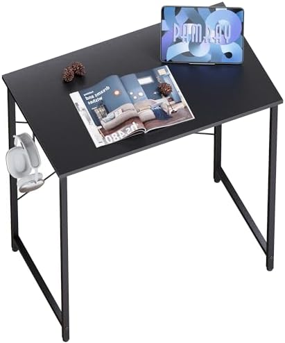Pamray 23 Inch Computer Desk for Small Spaces, Home Office Work Desk with Headphone Hook, Small Office Desk Study Writing Table