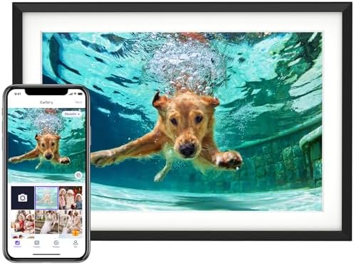 Euphro 0-inch digital photo frame with GB storage space, featuring an 80x800 IPS touch screen for sharing photos/videos and sending blessings through a free application