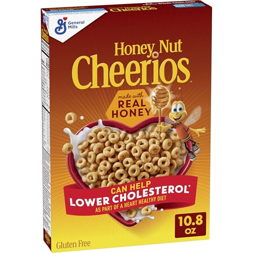 Honey Nut Cheerios Heart Healthy Breakfast Cereal, Gluten Free Cereal with Whole Grain Oats, 10.8 oz