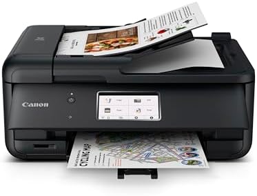 Canon PIXMA TR8620a - All-in-One Printer Home OfficeCopierScannerFaxAuto Document Feeder  Photo, Document  Airprint (R), Android, Black, Works with Alexa
