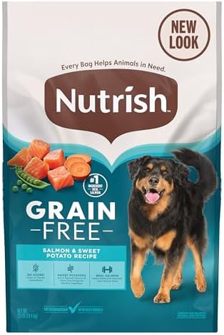 Nutrish Grain Free Dry Dog Food, Salmon &amp; Sweet Potato Recipe, 23 lb. Bag (Rachael Ray)