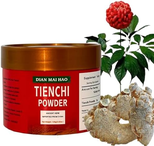 DIAN MAI HAO 00g (. 5oz) Sanqi Powder 00% Pure Tienchi Powder Pseudoginseng Notoginseng Sanqi Powder Tienchi Ginseng Powder  Tianqi Powder 00mesh