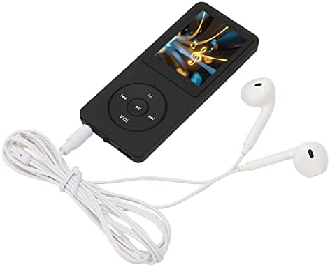 MP3 MP4 Player 8GB Memory 64GB Expandable, 30 Hours Playback, Lightweight and Portable, Easy to Use, Lossless Sound Quality, Supports Multiple Formats (Black)