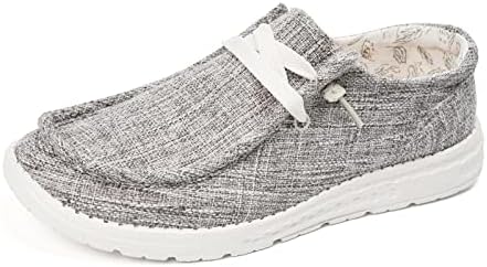 BENEKER Women&#39;s Loafers Slip On Low Top Sneakers Casual Boat Shoes Comfortable Walking Flats Breathable Canvas Shoes