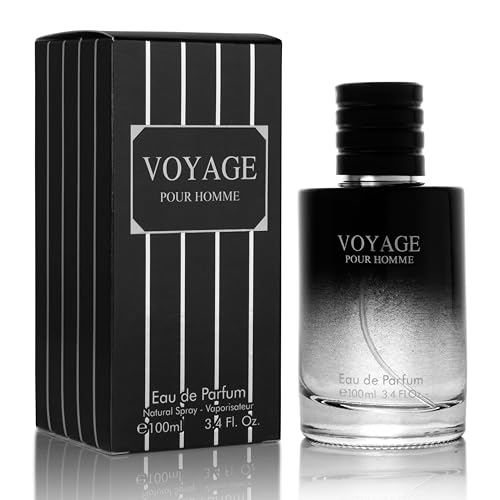 Voyage for Men Eau De Parfum - Sophisticated Male Fragrance Composition of bergamot, Pepper, Lavender, Star Anise &amp; Nutmeg - Base of Peppery &amp; Vanilla - Go-To Daily Scent - Elegant 100ml Bottl