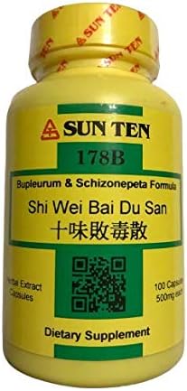 Sun Ten-Shi Wei Bai Du San(Bupleurum \u0026amp; Schizonepeta Formula), 100 capsules\\/ Ten Ingredient Detoxification Powder