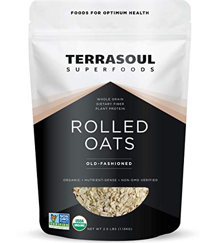 Terrasoul Superfoods Organic Rolled Oats, 2.5 lbs - Gluten-Free  Old-Fashioned  Whole Grain\u2026