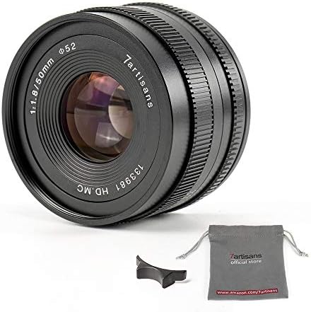 7artisans 50mm F1.8 APS-C Manual Fixed Lens for Sony E-Mount Mirrorless Camera Like Sony A6500 A6300 A6000 A5100 A5000 NEX-3 NEX-3N NEX-3R NEX-C3 NEX-F3K NEX-5K