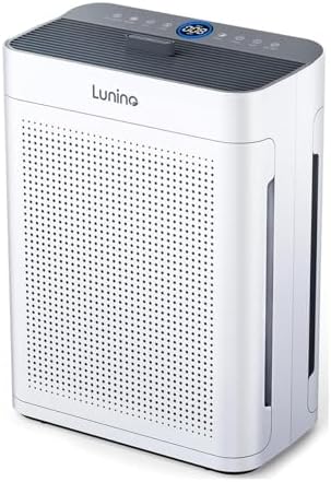 Home air purifier with an area of 000 square feet, LUNINO HEPA double-sided air purifier with washable filter, PM. 5 display air quality sensor, used for pet hair, odor, dust, smoke, pollen