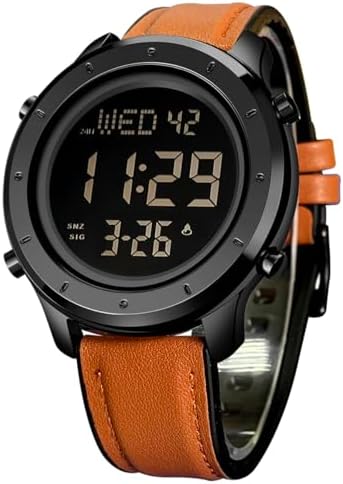 zolohoni Mens Watch for Men Digital Watch Men&#39;s Wrist Watches LED Minimalist Stainless Steel Waterproof Stopwatch