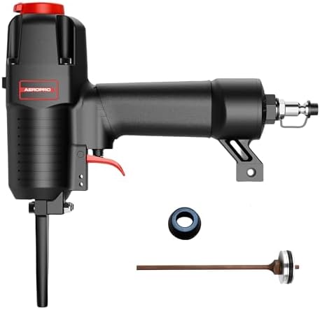 AeroPro 700V Professional Grade Heavy Duty Pneumatic Punch Nailer\/Nail Remover with Extra Driver and Bumper, Long Nail Nose, 2-3\/4\u201D 6mm Diameter for 1-4 Inch Nails, 9-16 Gauge