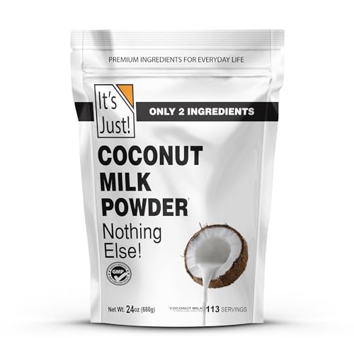 It&#39;s Just - Coconut Milk Powder, 24oz, Dairy-Free, Coconut Milk Beverage, Keto Friendly, MCTs, Two Ingredients, Non-GMO, Product of Sri Lanka