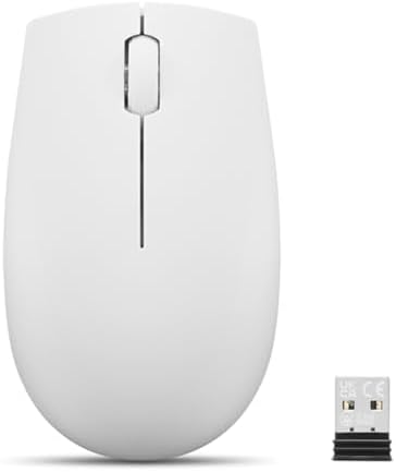 Lenovo 300 Wireless Mouse \u2013 Computer Mouse for PC, Laptop with Windows \u2013 Ambidextrous Design \u2013 2.4 GHz Nano USB Receiver \u2013 12 Month Battery Life