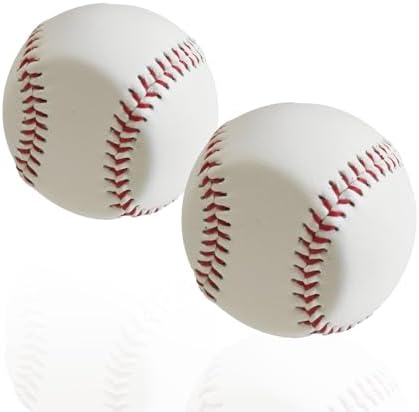 K KHLOK-9-Inch Flat Training Practice Ball - Durable Spin Right Baseball Spinner Pitching Pitcher Trainer Training Aid-2 Pack
