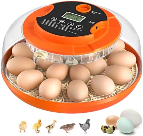 Egg Incubator with Automatic Egg Turning and Humidity Control, 18 Eggs Incubators for Hatching Eggs Chicken Quail Ducks Goose Parrot for Home Lab Farm Classroom