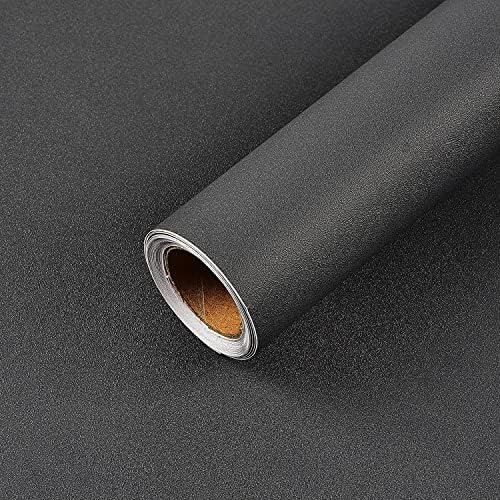 17.51inx118in Grey Wallpaper Peel and Stick Removable Self Adhesive Grey Contact Paper for Cabinets Bedroom Bathroom Wall Covering Matte Textured Waterproof DIY Decorative