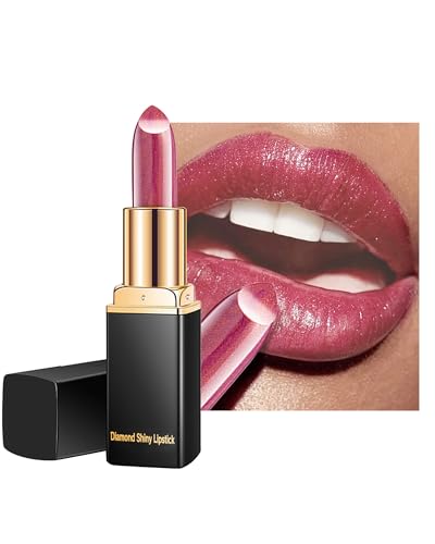 Metallic Pink Color Changing Shimmer Lipstick for Women,3D Shine High Impact Long Lasting Hydrating Transfer Proof Lipstick,Creamy Matte Non Sticky Plumping Lip Gloss,Full Coverage Lip Color Makeup 05