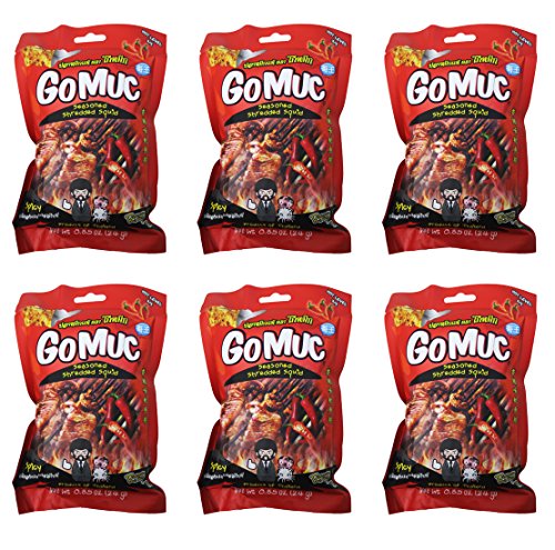 哥王 鱿鱼丝 Gomuc Seasoned Shredded Squid (Spicy, 6 Packs)
