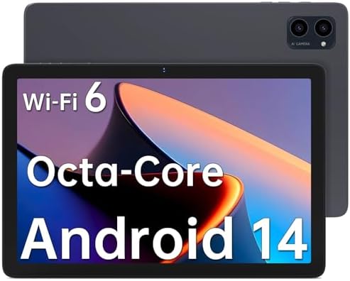 ApoloSign Tablet, 10.1\u201D Android Tablet with Octa-core Processor, LCD Touchscreen, 8(4+4) GB RAM, 64GB ROM, 1TB Expandable Storage, Long Battery Life, Dual Camera, WiFi 6 (Gray)