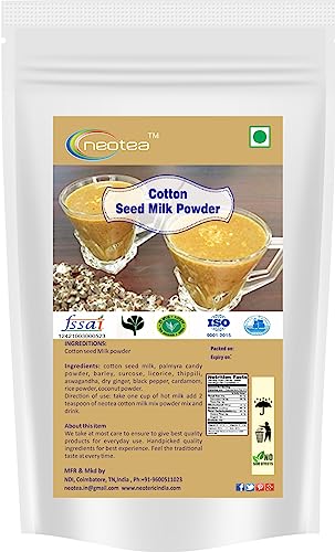 Neotea Cotton Seed Milk Powder 250GM (10.58 OZ)  Paruthi Paal  100% Natural, Pure &amp; Healthy Drink  Plant-Based, Gluten-Free  Rich in Nutrients  Perfect for Daily Consumption