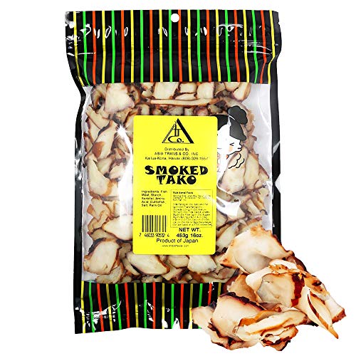 Asia Trans Smoked &amp; Dried Cuttlefish Tako  Hawaiian Seafood Jerky  Low-Fat, Low-Calorie Snack