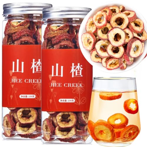 Hee Creek Dried Hawthorn Berries tea 7.06oz/200g Hawthorn Sun Dried Hawthorn Slices fruit tea Naturally food Seedless Hawthorn Dried Hawthorn Slices