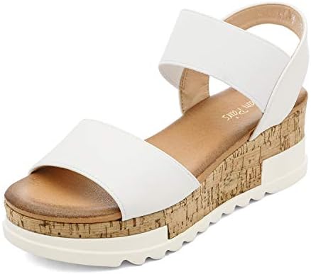 DREAM PAIRS Women&#39;s Open Toe Casual Platform Sandals