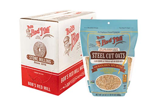 Bob&#39;s Red Mill Steel Cut Oats, 24oz (Pack of 4) - Non GMO, Whole Grain, Vegan, Kosher