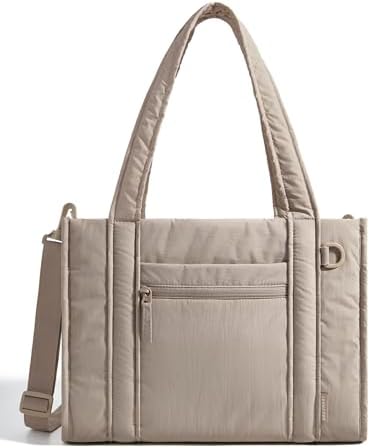 BAGSMART Small Tote Bag for Women, Lightweight with Zipper, Crossbody Purses for Travel Work College