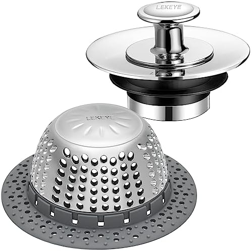 LEKEYE Shower Drain Hair Catcher  Bathtub Stopper\/Shower Drain Cover\/Drain Protector for Bathtub and Bathroom