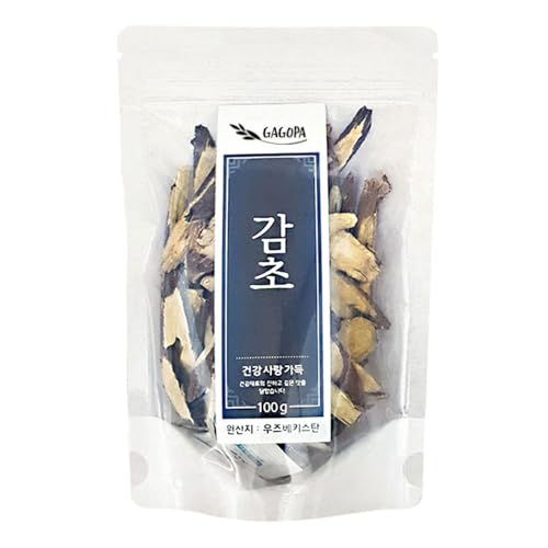 GAGOPA Korean Ingredients Expertly Dried and Roasted Caffein-Free Natural and Healthy Herbal Tea Grown in South Korea Pure with Rich Flavor (Dried Liquorice Root)