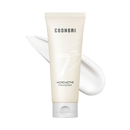 COSNORI Micro Active Cleansing Foam \u2013 Vegan, Non-irritating, Korean Facial Cleanser, Skin soothing, 7 Plant Extracts Daily Face Wash, 5.07 fl oz