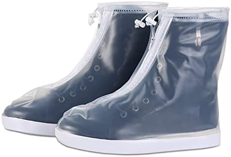 Zbyoujer Waterproof Shoe Covers - Boot Covers Shoe Covers for Rain Overshoes Reusable Over Shoes Galoshes Shoe Protectors with Waterproof Zipper Not-Slip Rain Shoe Covers for Women and Men