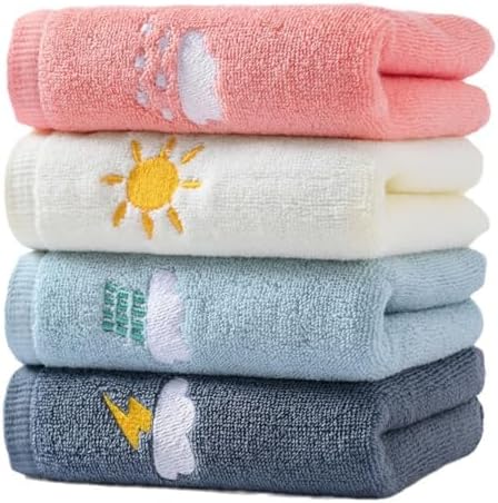 LRUUIDDE Bathroom Hand Towels Set of 4,Soft Hand Towel Soft Cotton Towel Highly Absorbent Hand Towel, Hand Towels for Bath,Kitchen, Face, Gym and Spa, Size 14&#34; x 29&#34;(Pink\/Gray\/Green\/White)