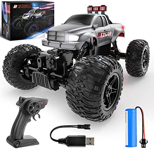 BEZGAR Remote Control Monster Trucks for Boys Age 4-7 - 1:14 All Terrain Rc Truck for Kids with Rechargeable Battery, 2.4GHz Remote Control Cars for 8-12 Year Old Boys Girls, Monster Trucks Toys