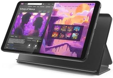 Lenovo Tab One - Lightweight Tablet - up to 12.5 Hours of YouTube Streaming - 8.7&#34; HD Display - 4 GB Memory - 64 GB Storage - MediaTek Helio G85 - Includes Folio Case