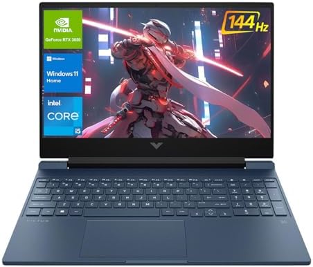 HP Victus 15.6 i5 Gaming Laptop, 15.6&#34; FHD 1920*1080 144Hz, Intel Core i5-12450H, NVIDIA GeForce RTX 3050, 32GB RAM, 1TB SSD, Backlit KB, Touchpad, SD Card Reader, Webcam, HDMI, Wi-Fi 6, W11 H, Bl